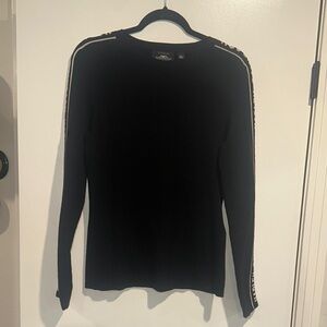 Black Harley Davidson sweater logo down the sleeves